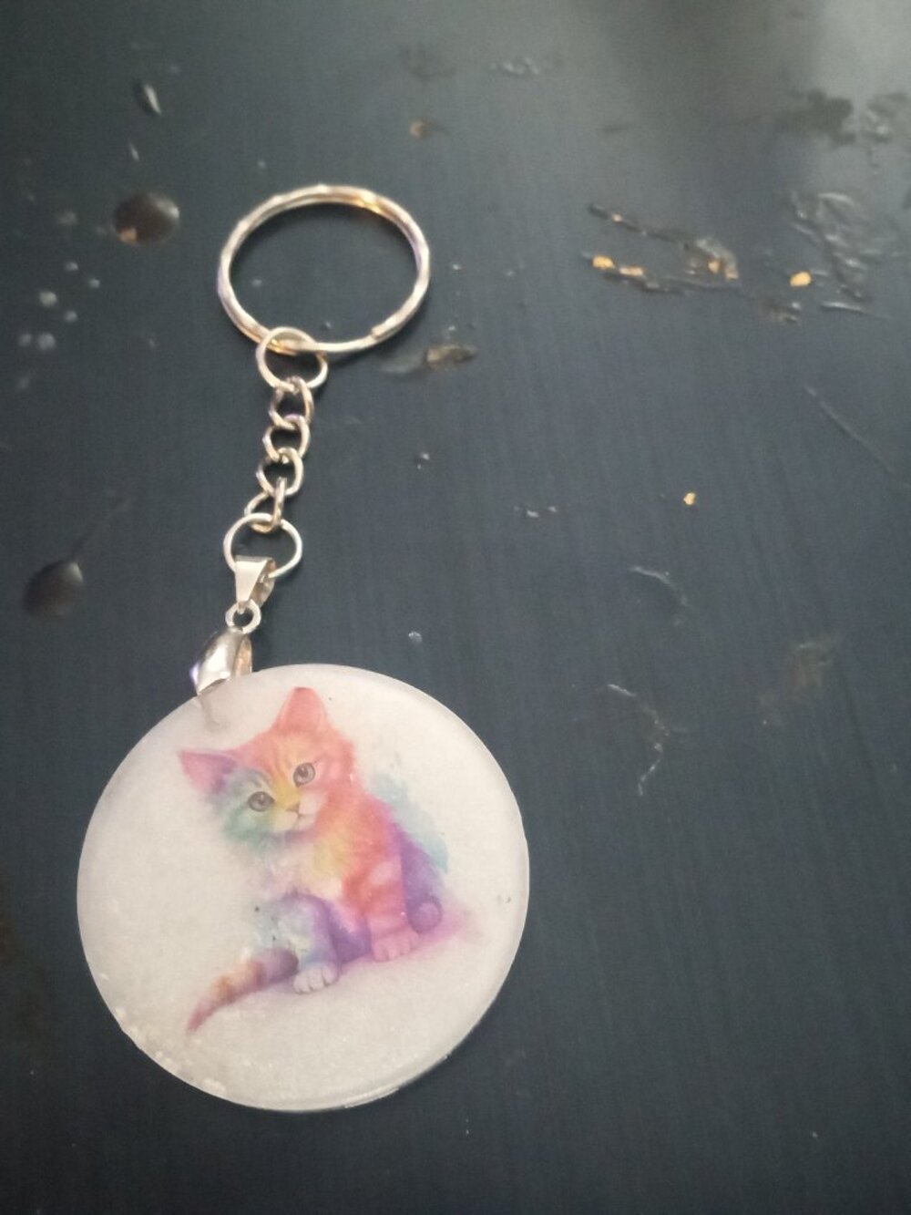 Handmade Cat Kitten Keychain